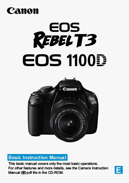 Download  Canon EOS 1100D User's Guide - Cover