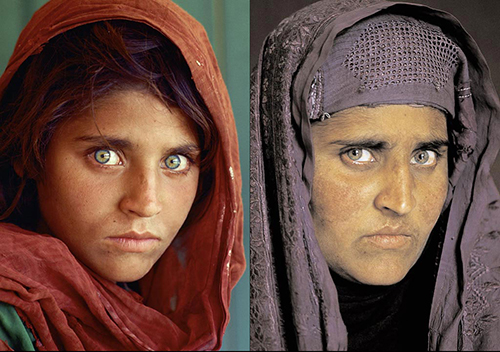 Afghan Girl Then and Now