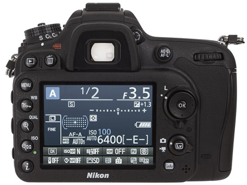 Nikon D7100 LCD view
