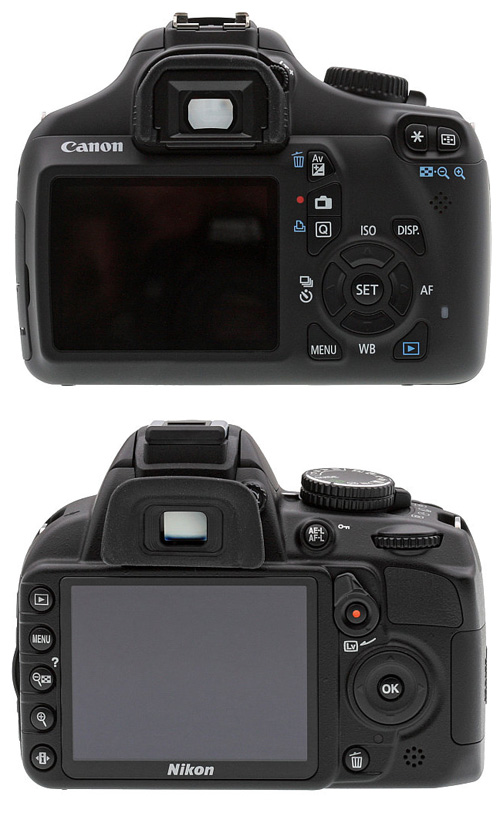 Canon EOS 1100D vs Nikon D3100 - LCD Comparison