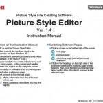 Download Instruction Manual for Canon Picture Style Editor V 1.4