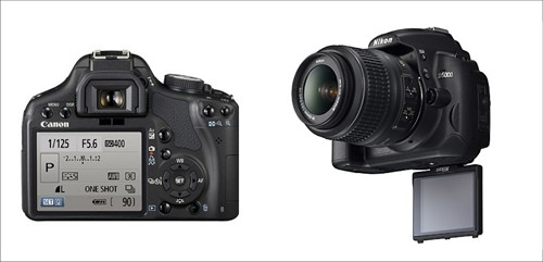LCD comparison EOS 500D vs Nikon D5000