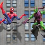 spidey vs goblin toy photography