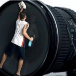 Cleaning dslr camera lens