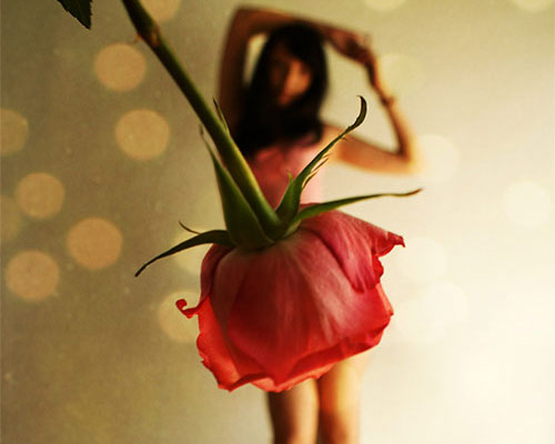 Flower Forced Perspective Photography