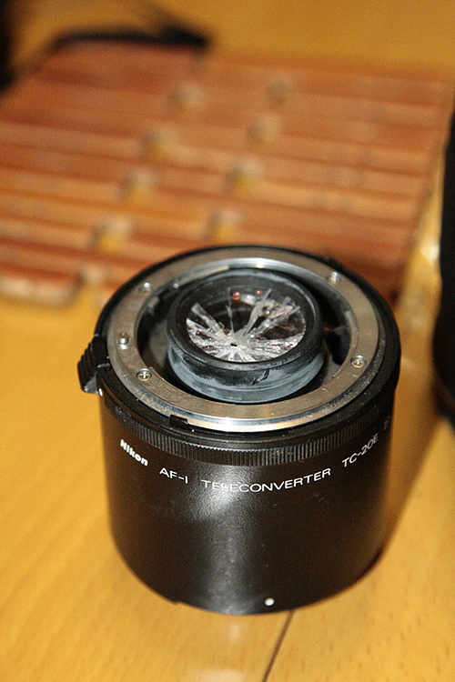 Smashed Nikon TC-20E