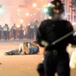 Vancouver fans kissing