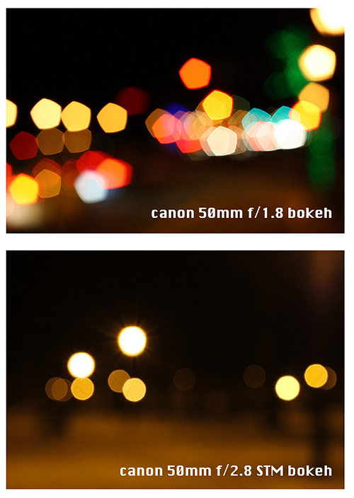 Canon 50mm vs Canon 40mm STM Bokeh